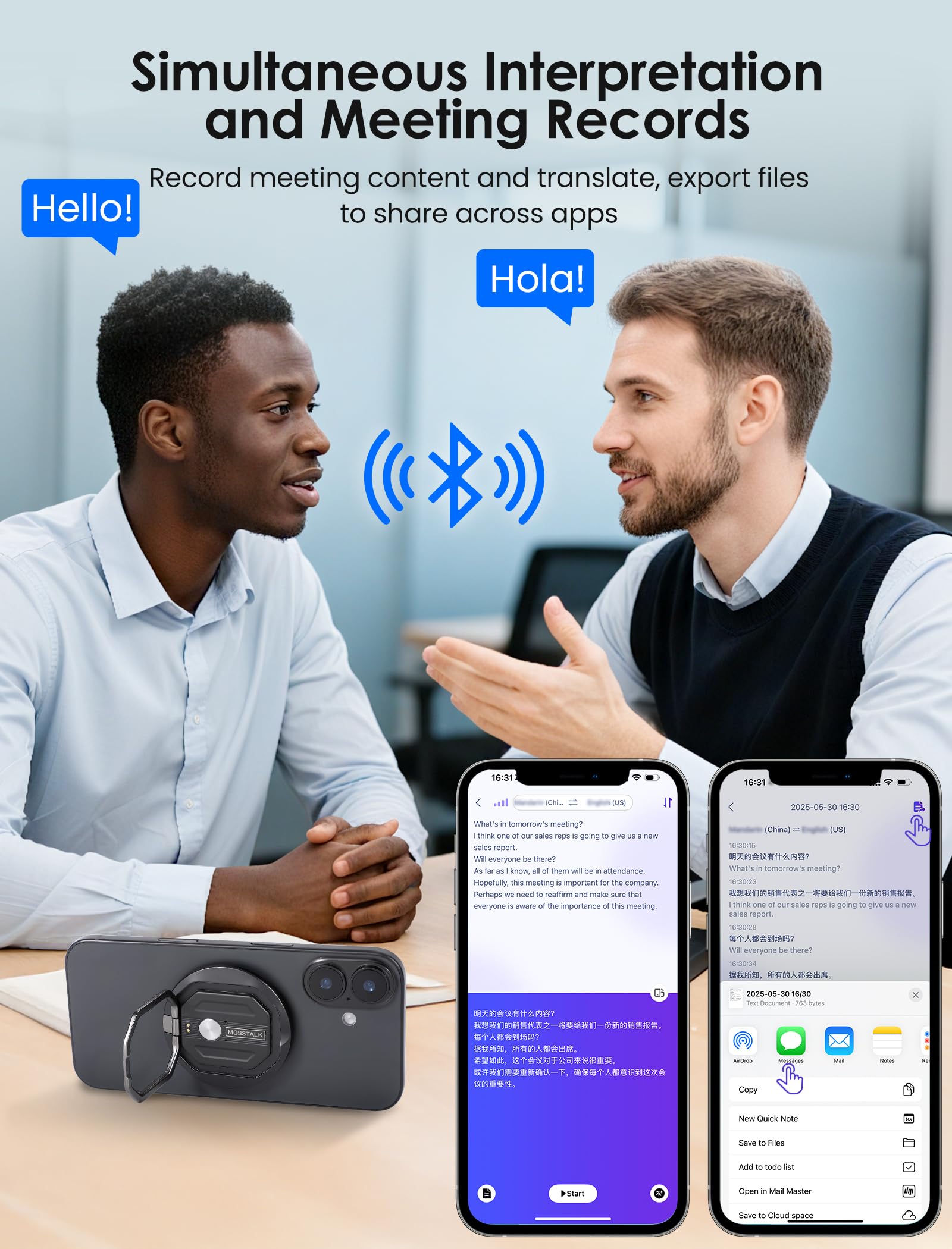 【新品】MOSSTALK Pro AI翻訳機 143言語 Amazon.com : MOSSTALK Portable Translator, AI-Powered Real-Time